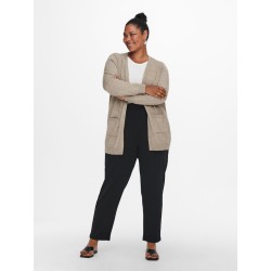 ONLY CARMAKOMA Åben Strik Cardigan - Beige
