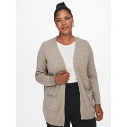ONLY CARMAKOMA Åben Strik Cardigan - Beige