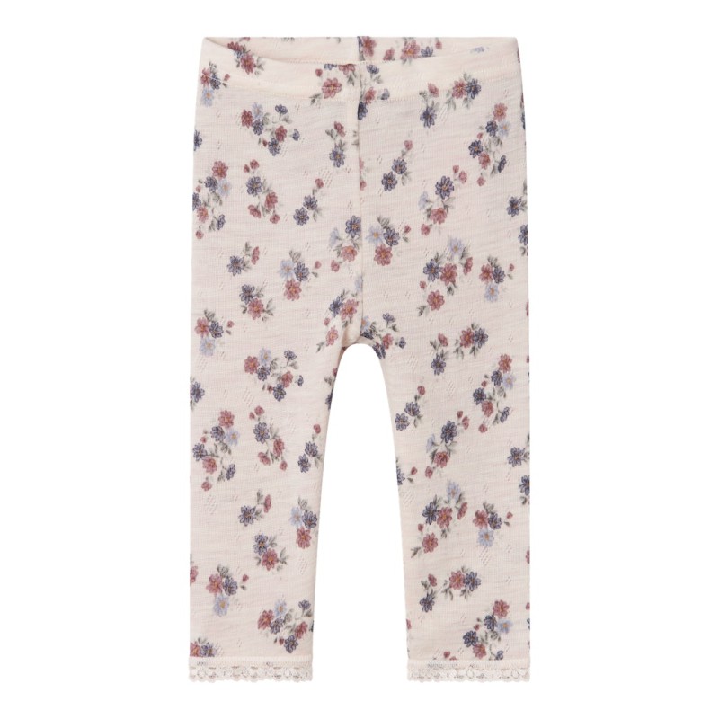 NAME IT Baby Wang Uld Nål Leggings - Lilac Ash