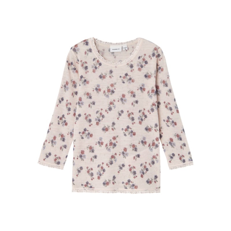 NAME IT Mini Wang Uld Nål L/S Top - Lilac Ash