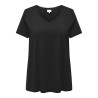 ONLY CARMAKOMA Bonnie S/S V A-Shape T-shirt - Sort