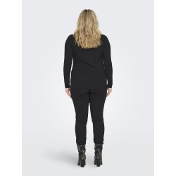 ONLY CARMAKOMA Lonny langærmet basis bluse - Black