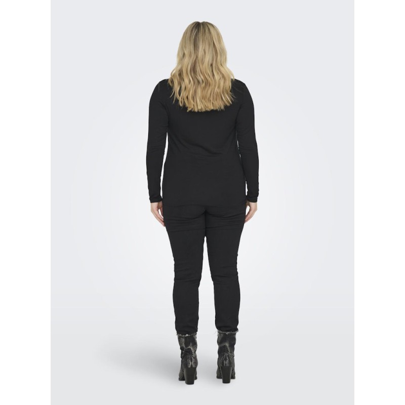 ONLY CARMAKOMA Lonny langærmet basis bluse - Black
