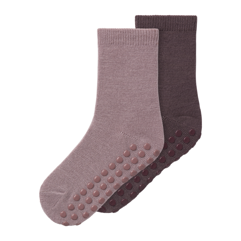 NAME IT Wak Wo/Bl 2P Sock W/Non Skid - Purple Dove