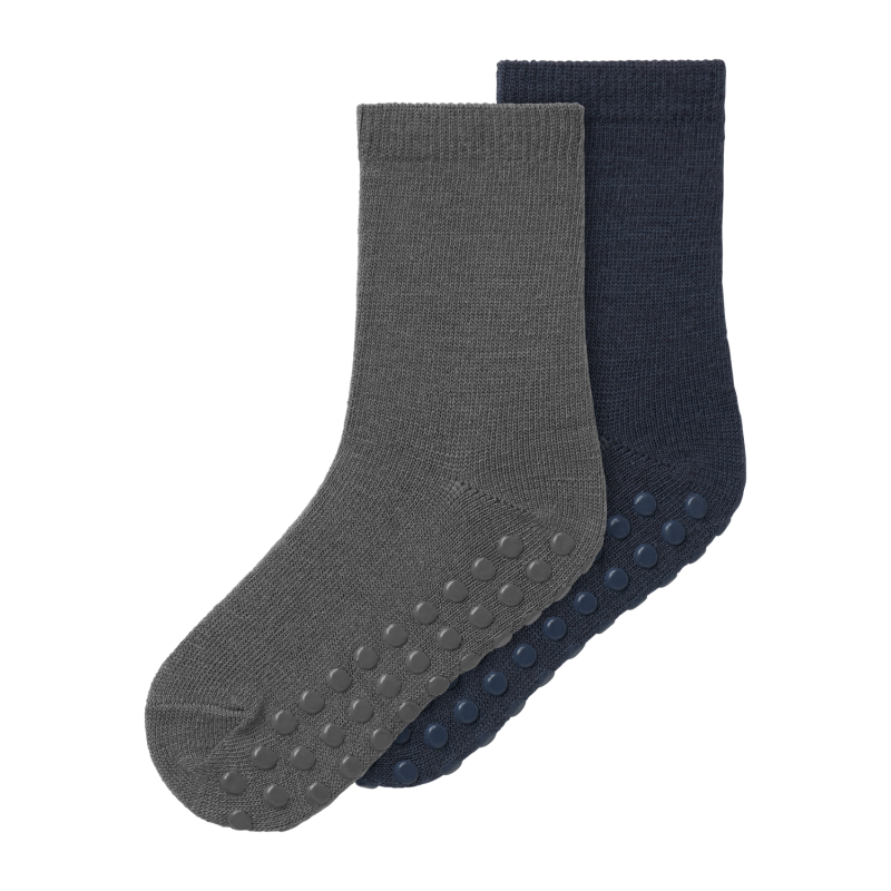 NAME IT Wak Wo/Bl 2P Sock W/Non Skid - Mulled Basil