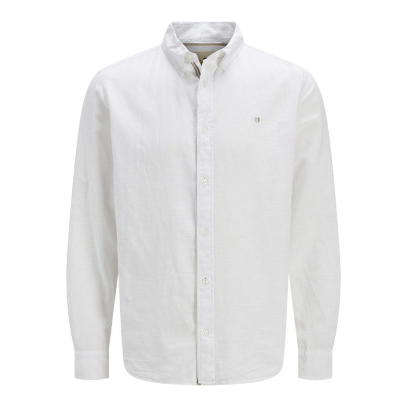 JACK & JONES Jprblusummer Shield Langærmet Shirt - Bright Hvid