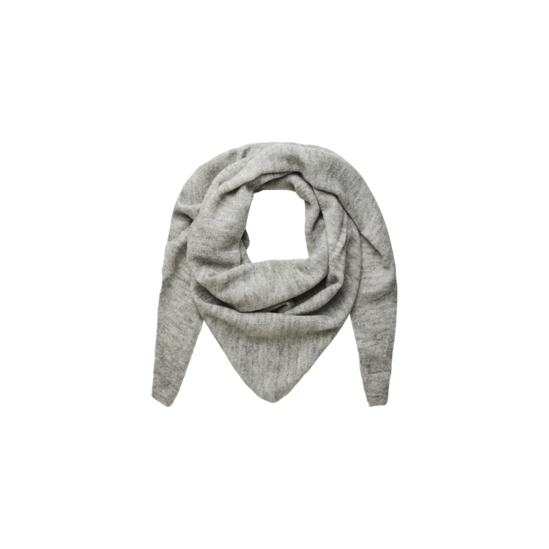 PIECES Juliana Triangle Tørklæde - Light Grey Melange