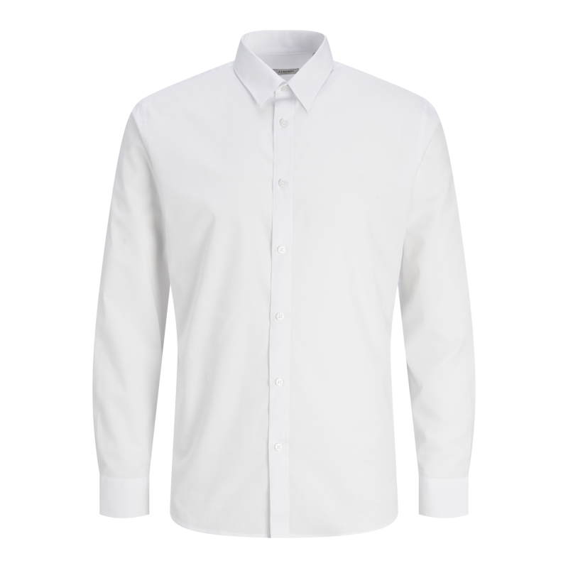 JACK & JONES Jrebgavin Solid Shirt Langærmet - Hvid