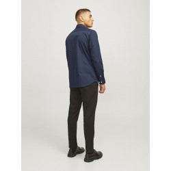 JJ Rebel Gavin Solid L/S Skjorte - Sky Captain
