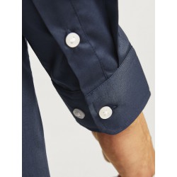 JJ Rebel Gavin Solid L/S Skjorte - Sky Captain