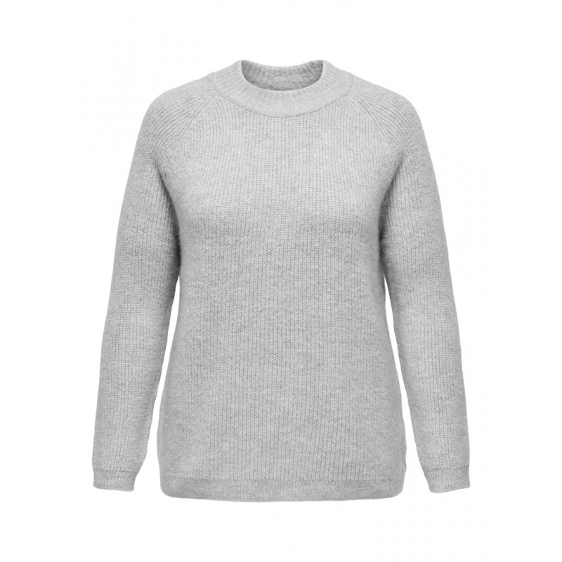 ONLY CARMAKOMA Strik Pullover - Light Grey Melange