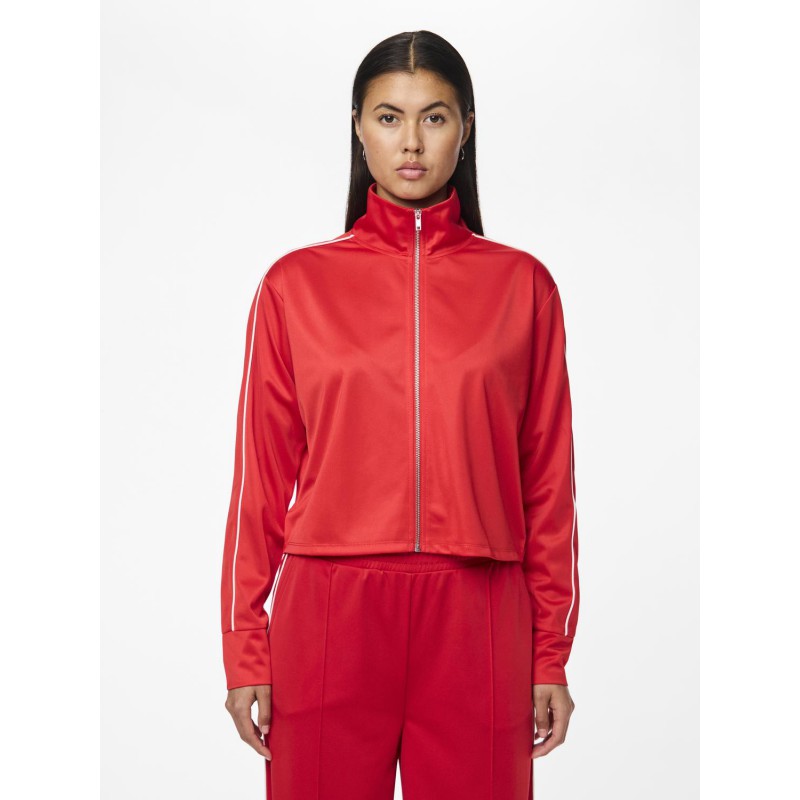 PIECES Pcgrace Langærmet Zip Jakke D2D Jit - High Risk Red