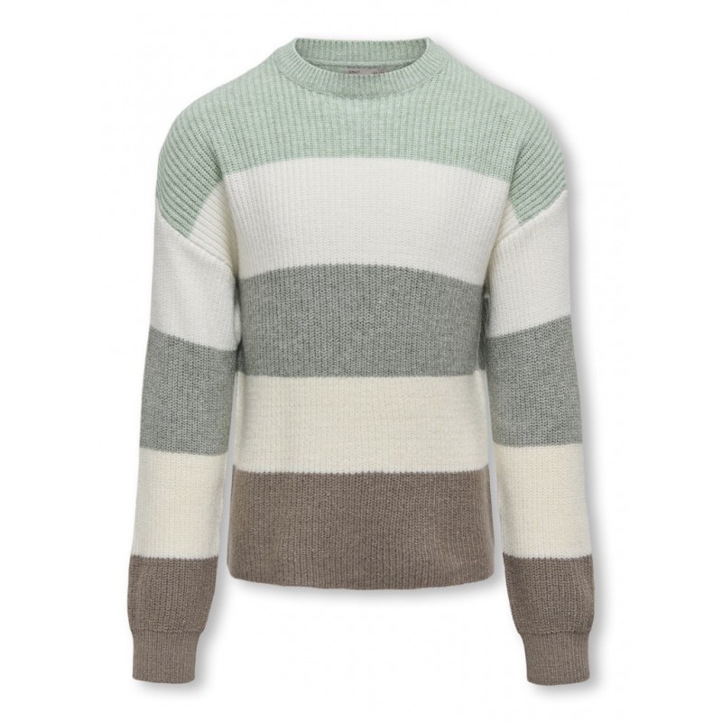 KIDS ONLY Sandy Stribet Pullover - Silt green