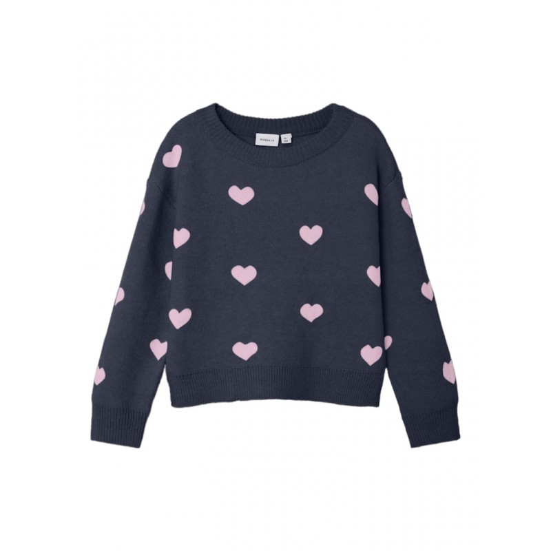 NAME IT Mini Odessa L/S Strik - Dark Sapphire