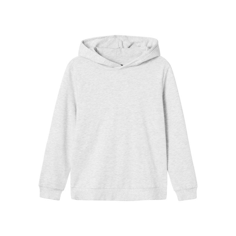 LMTD Nlnnizu Langærmet Bru Sweat W. Hood - Light Grey Melange