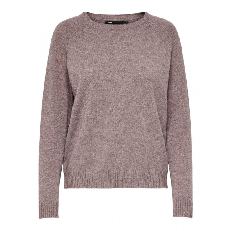 ONLY Lesly Kings L/S Strik Pullover - Rose Brown
