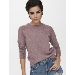 ONLY Lesly Kings L/S Strik Pullover - Rose Brown