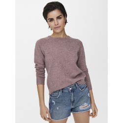 ONLY Lesly Kings L/S Strik Pullover - Rose Brown