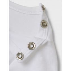 NAME IT Baby Roxo L/S Bodystocking - Bright White