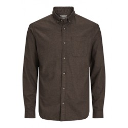 JACK & JONES Klassisk Melange Skjorte - Mulch
