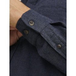 JACK & JONES Klassisk Melange Skjorte - Navy Blazer