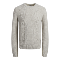 JACK & JONES Jrebjosh Knit Crew Neck - Hvid Melange