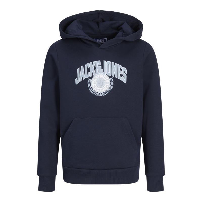 JACK & JONES JUNIOR Jjkam Varsity Branding Sweat Hood Junior - Sky Captain