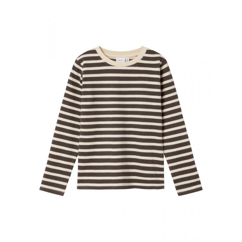 NAME IT Kids Karsen L/S Bomulds Bluse - Summer Sand