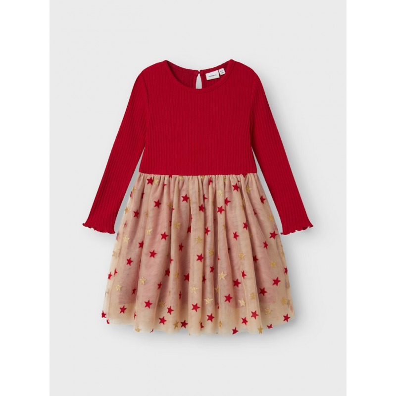 NAME IT Mini Raven L/s Kjole - Jester Red