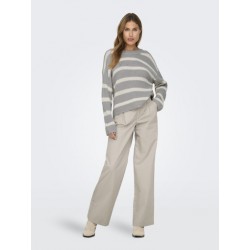 ONLY Carrie MW Brede Pleat Chino Bukser - Chateau Gray