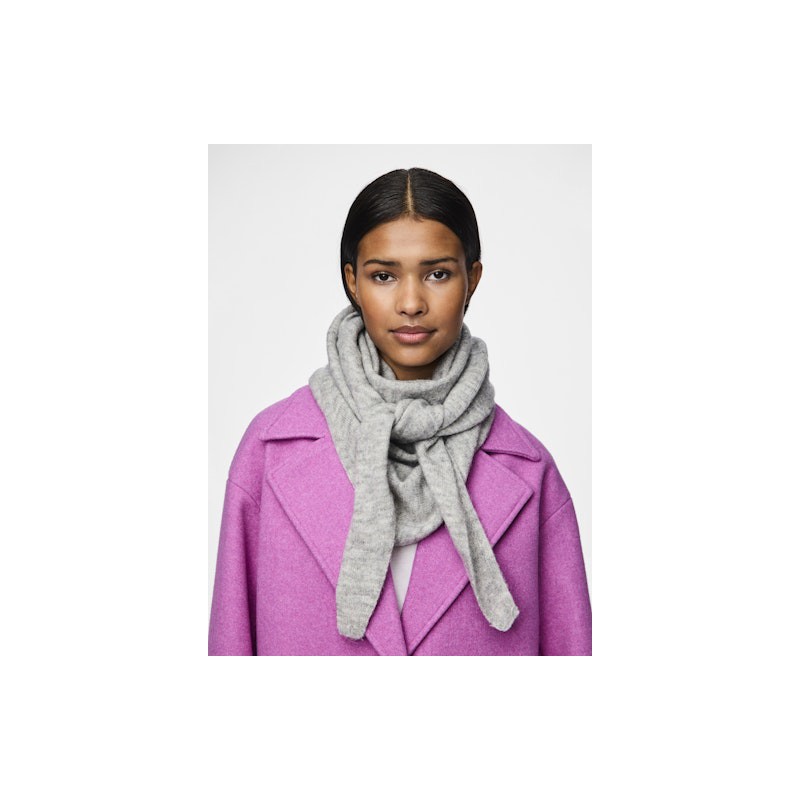 PIECES Juliana Triangle Tørklæde - Light Grey Melange