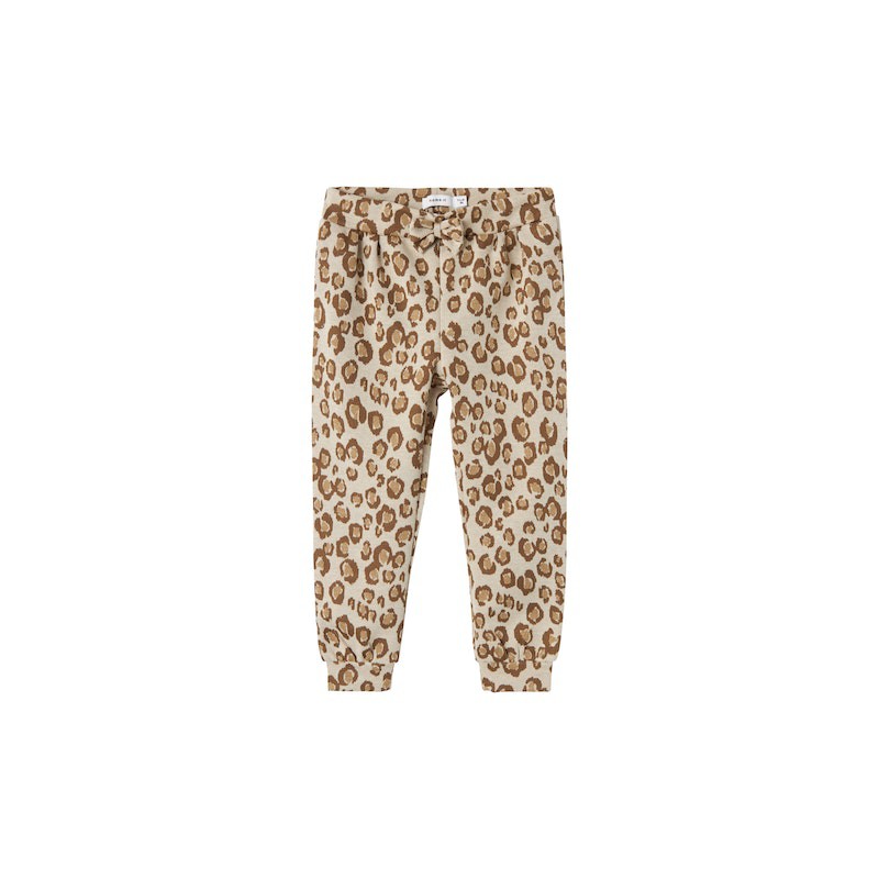 NAME IT Mini Leopard Regular Bukser - Summer Sand