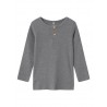 NAME IT Mini Rib L/S Top - Mockingbird