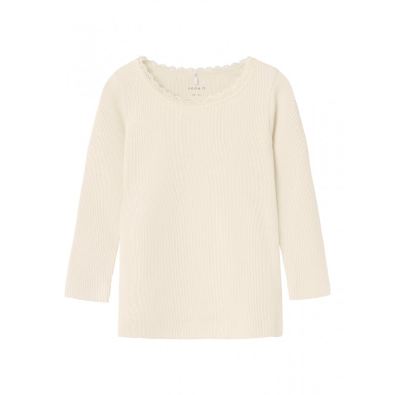 NAME IT Mini L/S Rib Bluse - Summer Sand