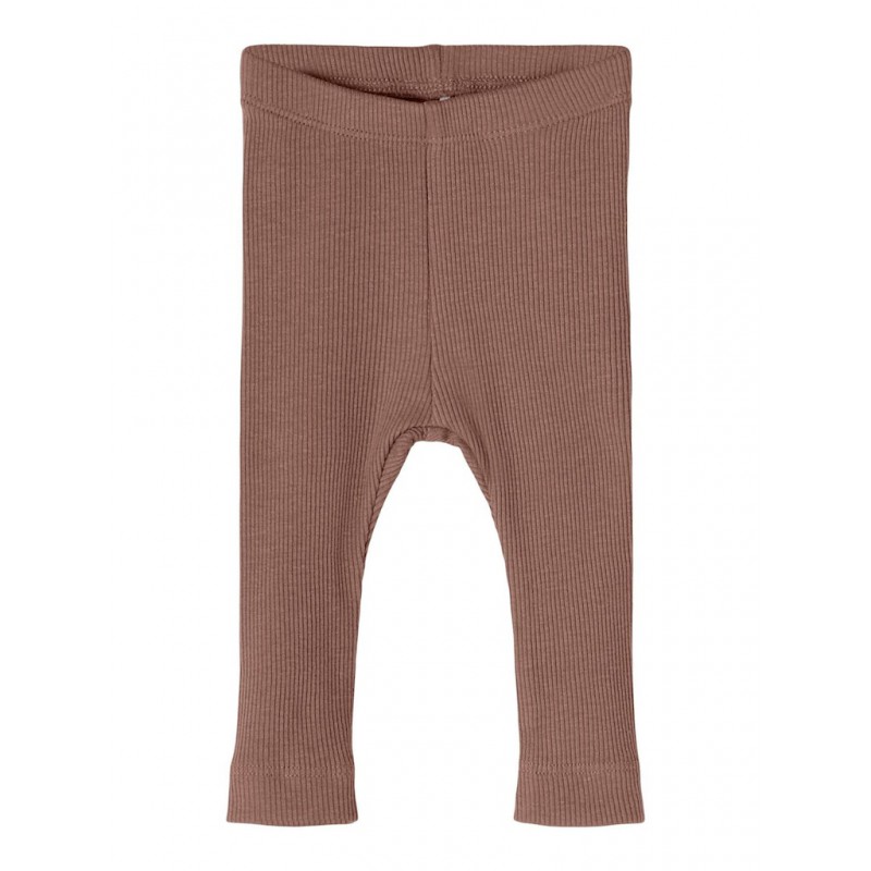 NAME IT Baby Rib Leggings - Cognac Melange