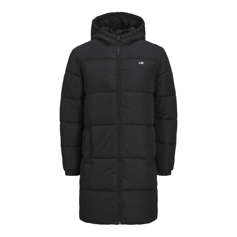 JACK & JONES Jrebrebel Logo Lang Puffer - Sort