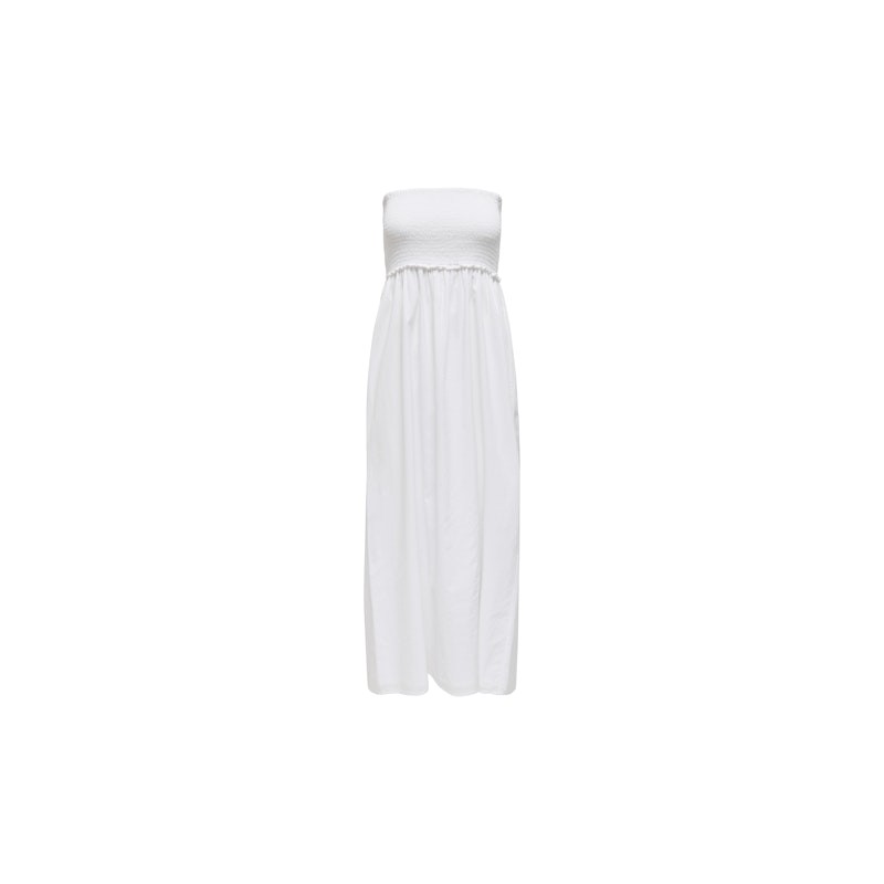 ONLY Claudia Smock Tube Dress - Hvid