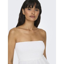 ONLY Claudia Smock Tube Dress - Hvid