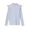 NAME IT Kids Siggi L/S Slim Flæse Top - Icelandic Blue