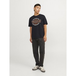 JACK & JONES Logo Rund Hals T-shirt - Sort