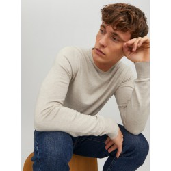 JACK & JONES Emil crew neck pullover - Oatmeal