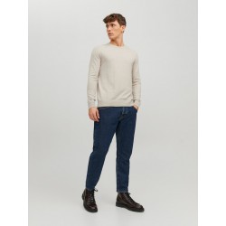 JACK & JONES Emil crew neck pullover - Oatmeal