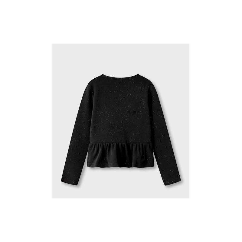 NAME IT Nkfroka Langærmet Kort Top - Sort