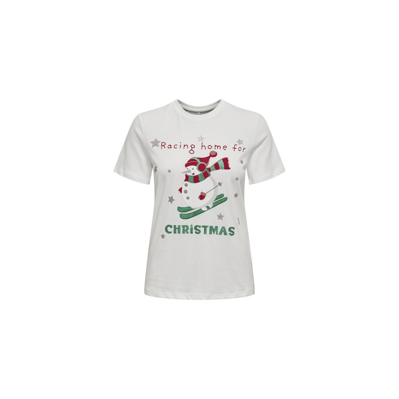 ONLY X-MAS T-shirt - Cloud Dancer