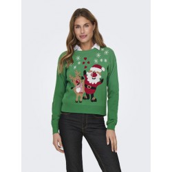 ONLY Xmas Strikket Julesweater - Green Jacket