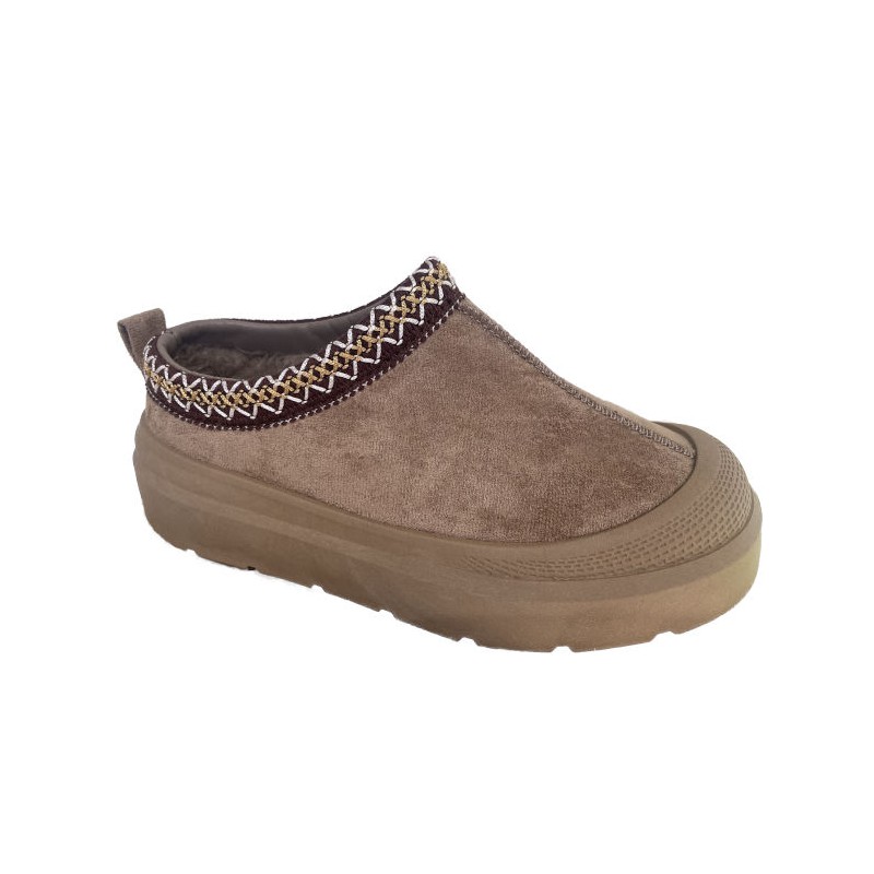 Slippers Med Mønster - Khaki