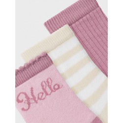 NAME IT Ritta 3 Pak Strømper - Corsage