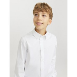 JACK & JONES JUNIOR Jjeaxel Stretch Skjorte Junior - Hvid