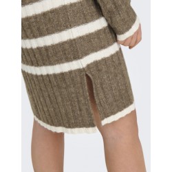 JDY Miley Stribet Strikkjole - Malt Ball JDY Miley Stribet Strikkjole - Malt Ball
