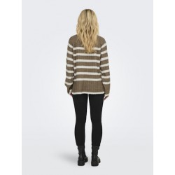 JDY Miley Stribet Striktrøje - Malt Ball